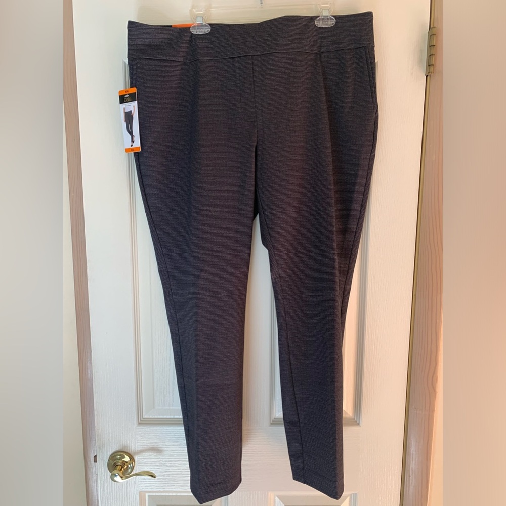 Dalia Ladies pull on slacks wide waistband straight leg-XXL